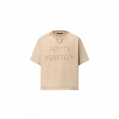 LOUIS VUITTON CAMISETA COM EFEITO VINTAGE 1AHIST